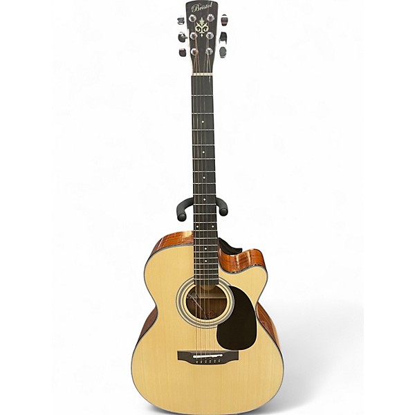 Used Bristol BM-16CE Natural Acoustic Electric Guitar