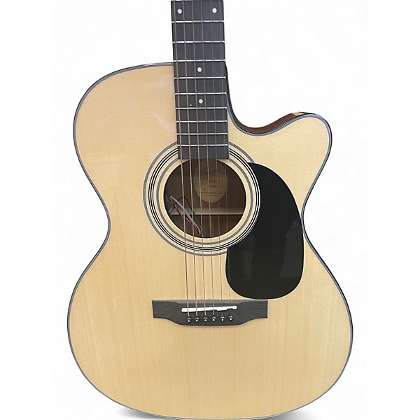 Used Bristol BM-16CE Natural Acoustic Electric Guitar