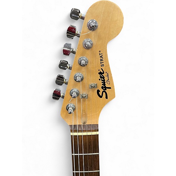 Used Squier Standard Stratocaster Black Solid Body Electric Guitar