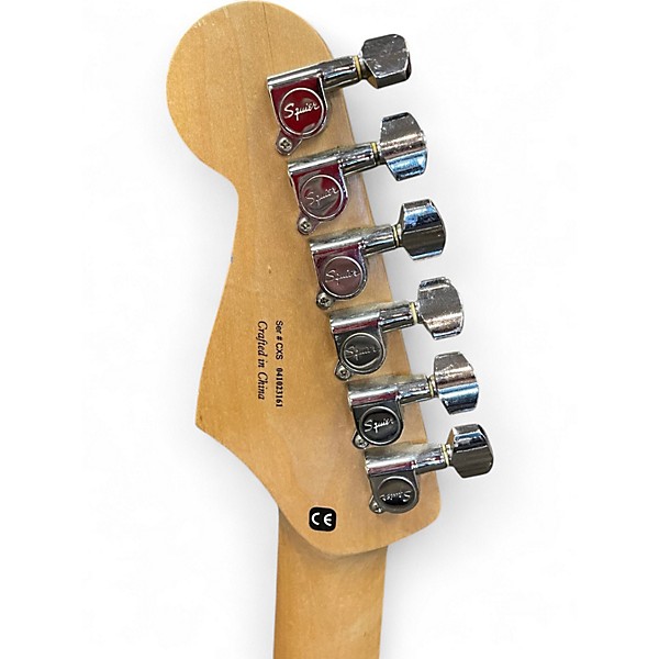 Used Squier Standard Stratocaster Black Solid Body Electric Guitar