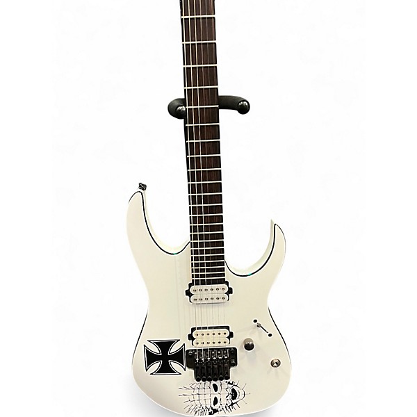 Used Ibanez RGIR20E Iron Label White Solid Body Electric Guitar