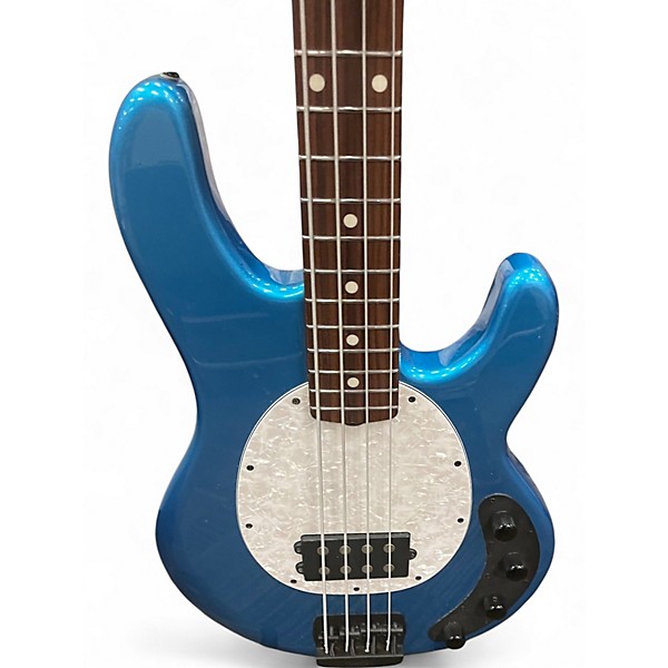 Used Ernie Ball Music Man Stingray 4 String Blue Electric Bass Guitar