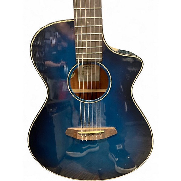 Used Breedlove Discovery Concert nylon Blue Burst Classical Acoustic Electric Guitar
