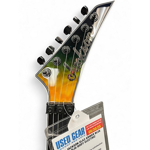 Used Jackson SLA3 Amber Blue Burst Solid Body Electric Guitar
