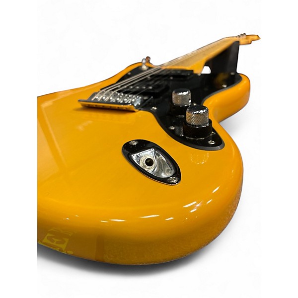 Used Squier Vintage Modified Jazzmaster Yellow Solid Body Electric Guitar