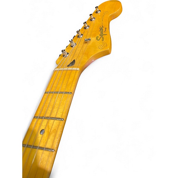 Used Squier Vintage Modified Jazzmaster Yellow Solid Body Electric Guitar