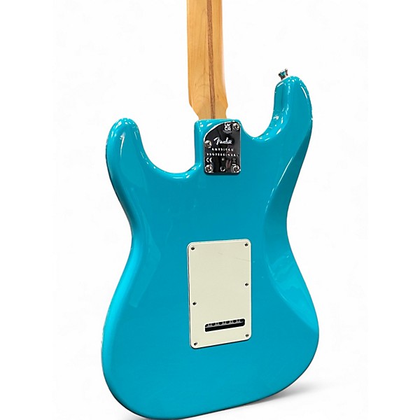 Used Fender American Professional II Stratocaster Miami Blue Solid Body Electric Guitar
