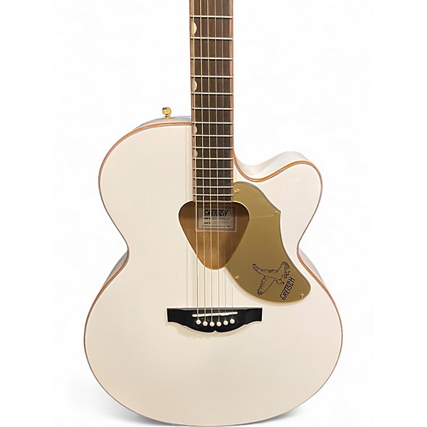 Used Gretsch Guitars G5022CE Rancher Falcon White Acoustic Electric Guitar