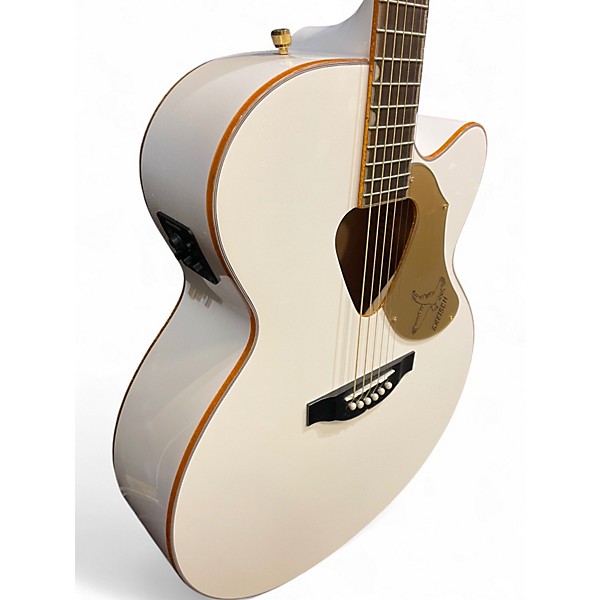Used Gretsch Guitars G5022CE Rancher Falcon White Acoustic Electric Guitar