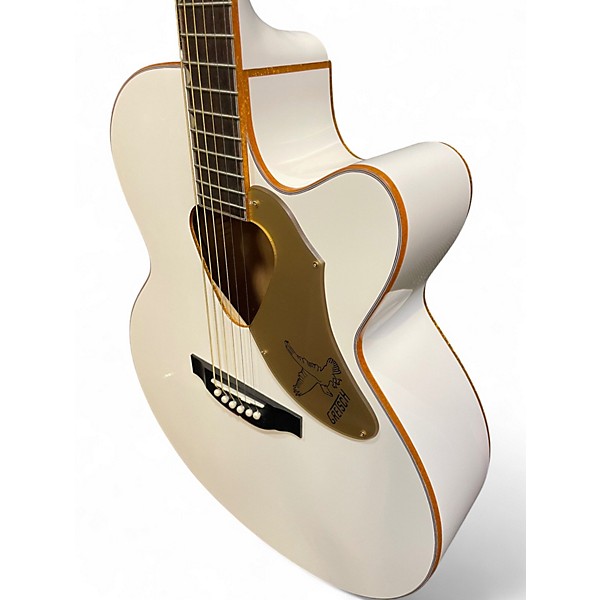 Used Gretsch Guitars G5022CE Rancher Falcon White Acoustic Electric Guitar
