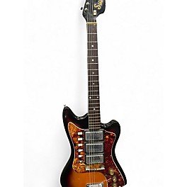 Vintage 1960s Supro Lexington s645 2 Tone Sunburst Solid Body Electric Guitar