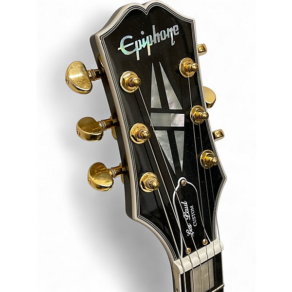 Used 2025 Epiphone Les Paul Custom Antique Ivory Solid Body Electric Guitar
