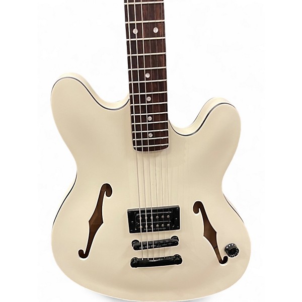 Used Fender TOM DELONGE STARCASTER Olympic White Hollow Body Electric Guitar