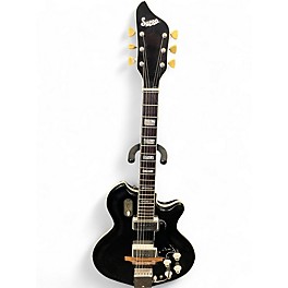 Vintage 1960s Supro Coronado II Black Solid Body Electric Guitar