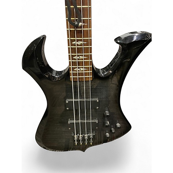 Used Dean Spire Transparent Black Electric Bass Guitar