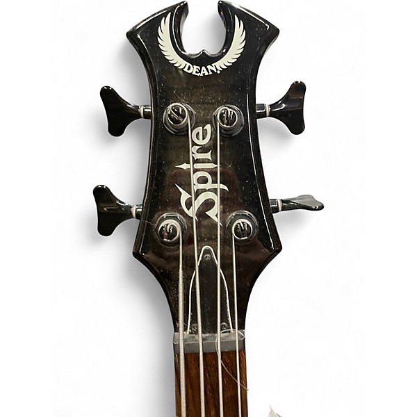 Used Dean Spire Transparent Black Electric Bass Guitar