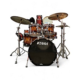 Used TAMA 5 Piece Starclassic Bubinga Molten Brown Burst Drum Kit