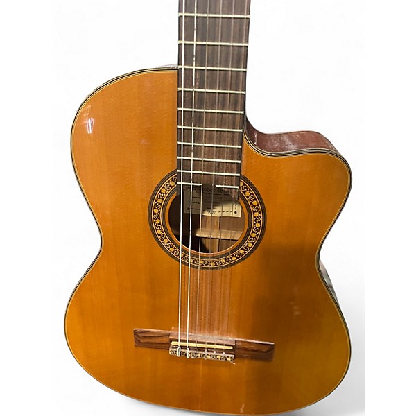 Used Salvador Ibanez GA6CE 14 02 Natural Classical Acoustic Electric Guitar