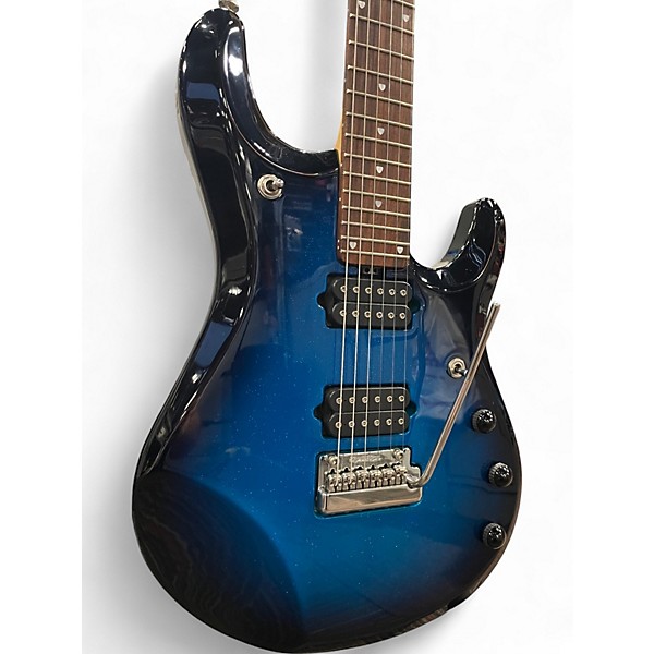 Used Ernie Ball Music Man LTD JP6 PIEZO SPARKLE BLUE FADE Solid Body Electric Guitar