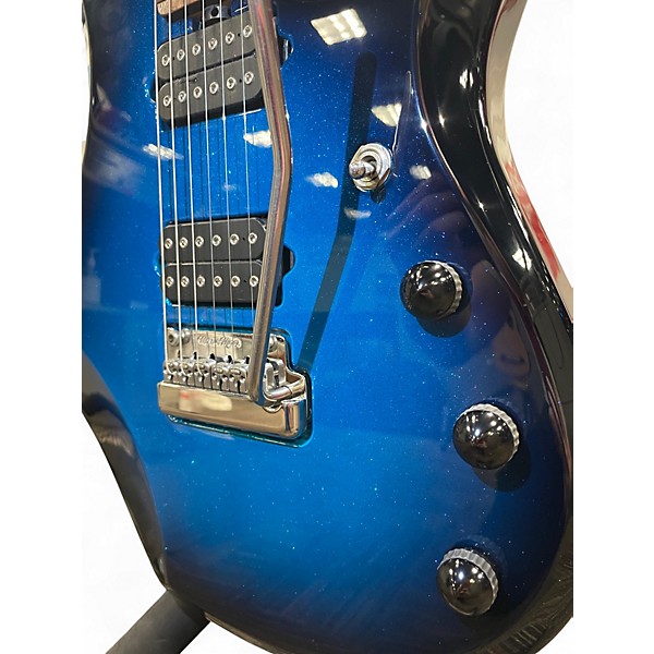 Used Ernie Ball Music Man LTD JP6 PIEZO SPARKLE BLUE FADE Solid Body Electric Guitar