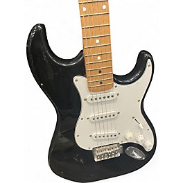 Used Silvertone St Style Black Solid Body Electric Guitar
