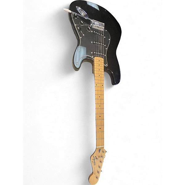 Used Squier STRATOCASTER Black Solid Body Electric Guitar