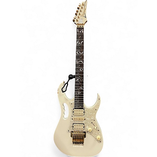 Used 2005 Ibanez JEM7V Steve Vai Signature White Solid Body Electric Guitar