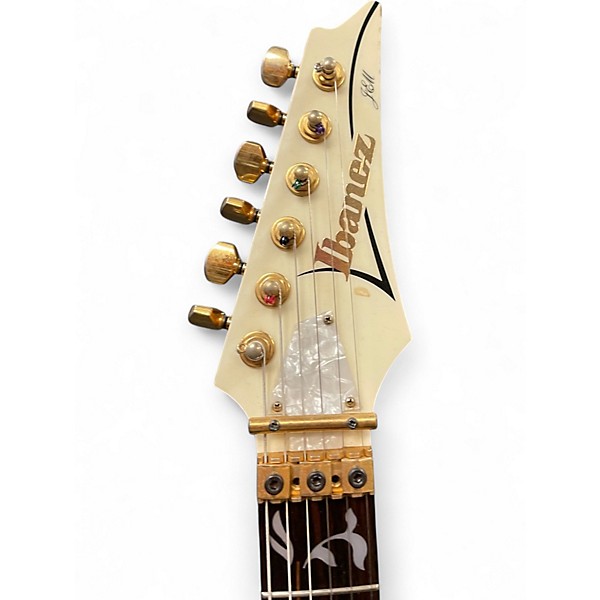 Used 2005 Ibanez JEM7V Steve Vai Signature White Solid Body Electric Guitar