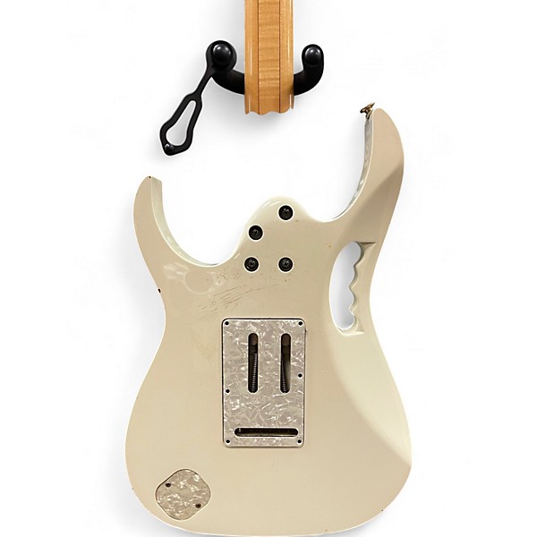 Used 2005 Ibanez JEM7V Steve Vai Signature White Solid Body Electric Guitar
