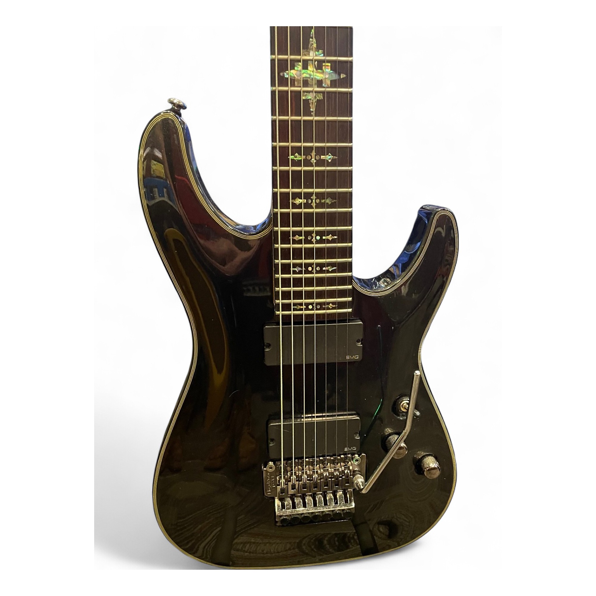 Schecter Damien Elite 7 シェクター Schecter Damien Elite-7 - Metallic Black | Sweetwater