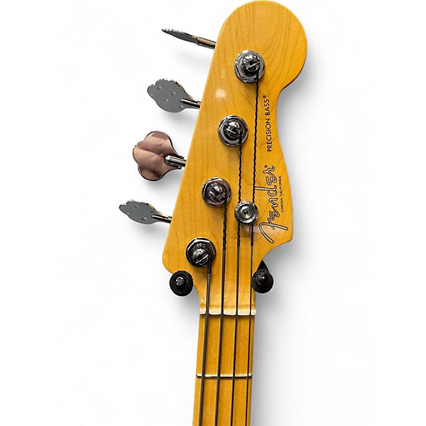 Used 2021 Fender American Professional II Precision Bass Antique White Electric Bass Guitar