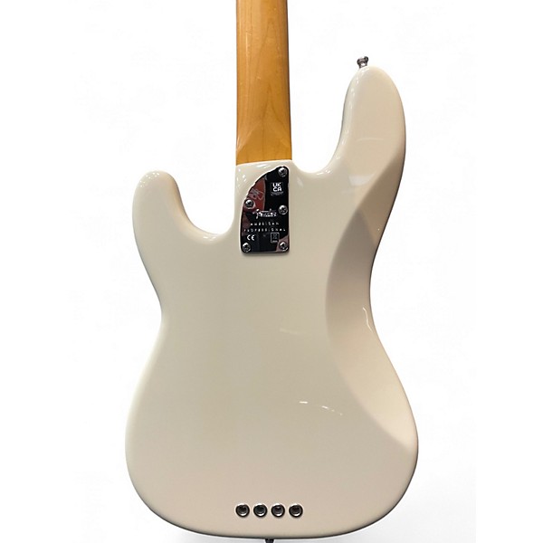Used 2021 Fender American Professional II Precision Bass Antique White Electric Bass Guitar