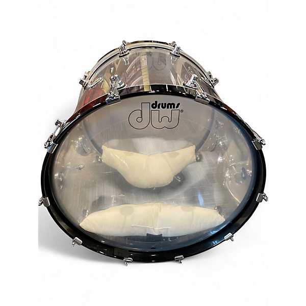Used DW 4 Piece Design Series Acrylic Clear Drum Kit