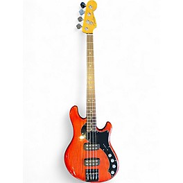 Used 2014 Fender American Deluxe Dimension Bass IV HH  Cayenne Burst Electric Bass Guitar