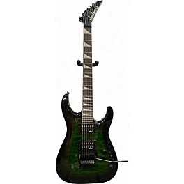 Used Jackson Dinky JS32Q Transparent Green Burst Solid Body Electric Guitar
