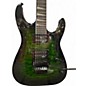 Used Jackson Dinky JS32Q Transparent Green Burst Solid Body Electric Guitar