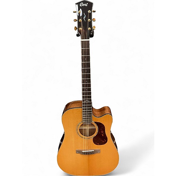 Used Cort DC6 Natural Acoustic Electric Guitar