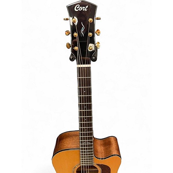Used Cort DC6 Natural Acoustic Electric Guitar
