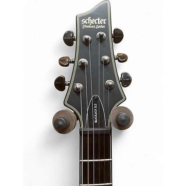 Used Schecter Guitar Research BLACKJACK SLS Black Solid Body Electric Guitar