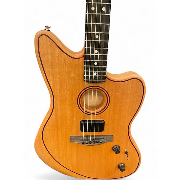 Used Fender American Acoustasonic Jazz Master Natural Acoustic Electric Guitar