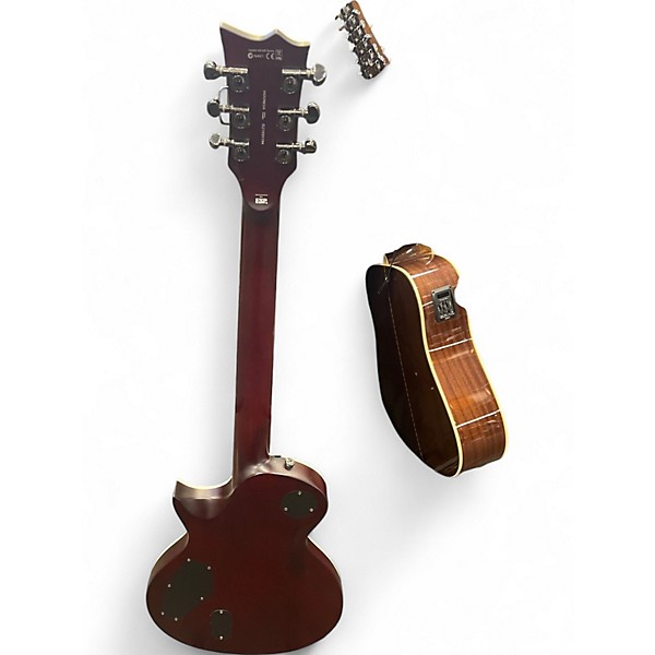 Used ESP LTD EC401QM Red Solid Body Electric Guitar