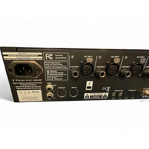 Used Focusrite Clarett 8PreX Audio Interface