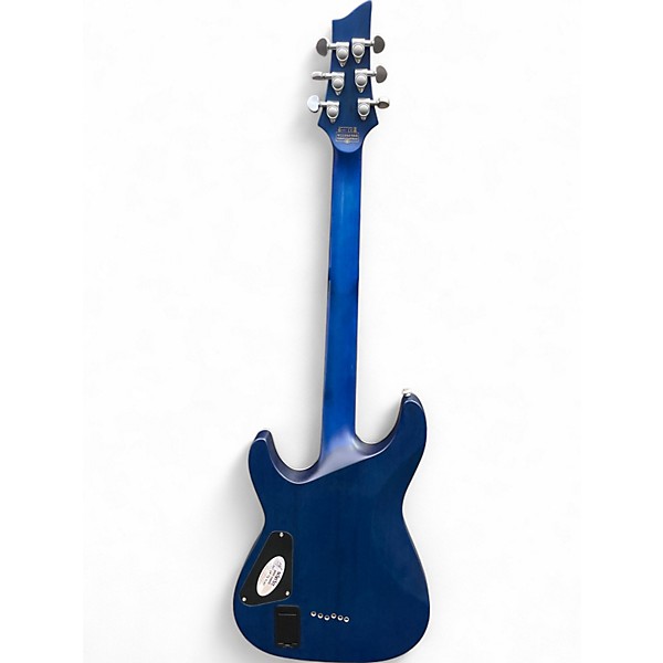 Used Schecter Guitar Research C1 Platinum Blue Burst Solid Body Electric Guitar