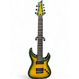 Used Schecter Guitar Research Hellraiser C1 green Solid Body Electric Guitar