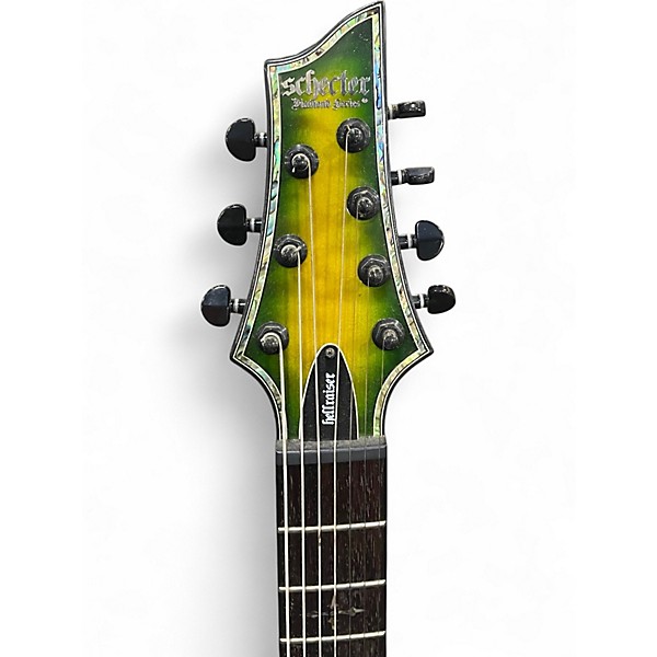 Used Schecter Guitar Research Hellraiser C1 green Solid Body Electric Guitar