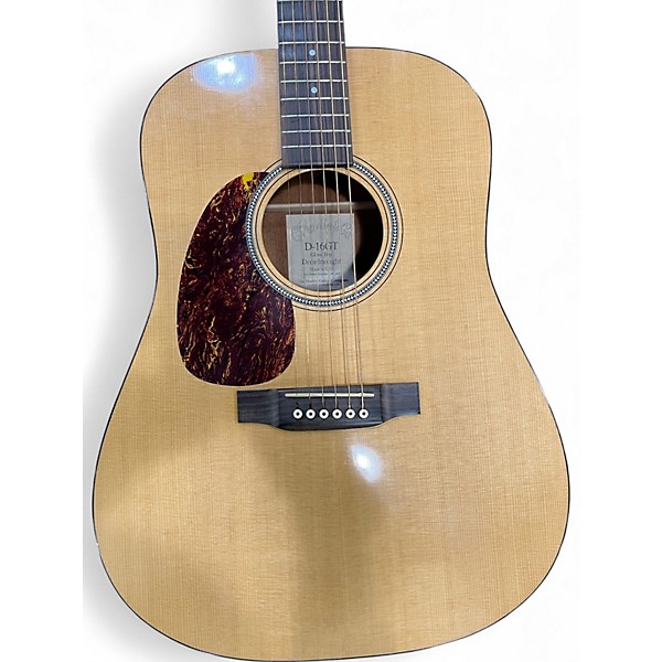 Used Martin D16GT Left Handed Natural Acoustic Guitar