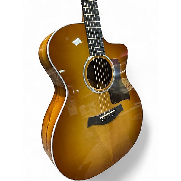 Used Taylor 214ce DLX Plus Ziricote Special Edition shaded edge burst Acoustic Electric Guitar