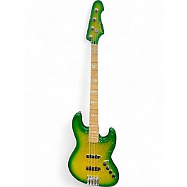 Used Atelierz M#245 Custom Green Burst Electric Bass Guitar