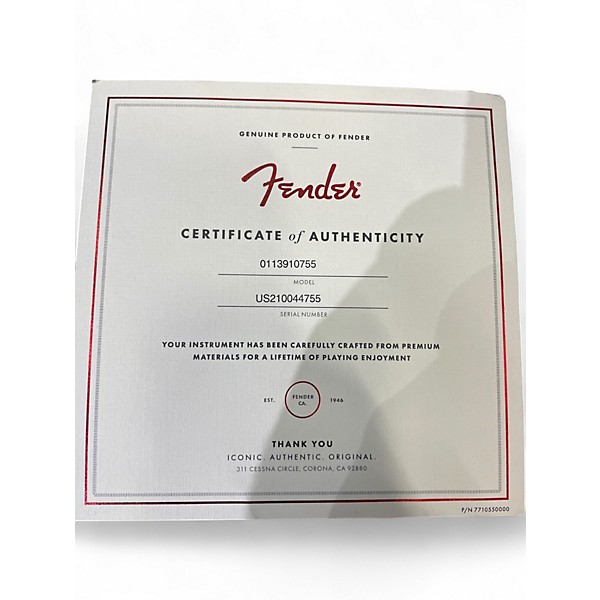 Used Fender American Professional II Stratocaster Silver Sparkle Solid Body Electric Guitar