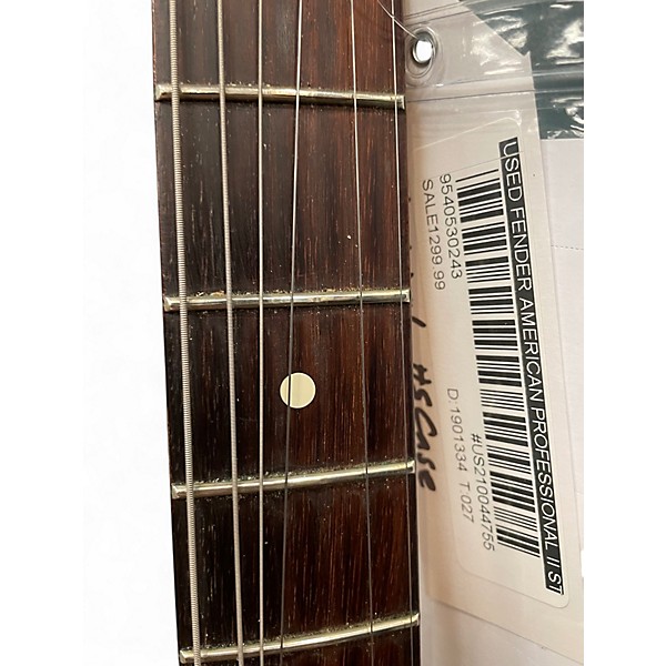 Used Fender American Professional II Stratocaster Silver Sparkle Solid Body Electric Guitar